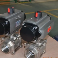 氣動三片式球閥Q611F 法蘭氣動二片式球閥